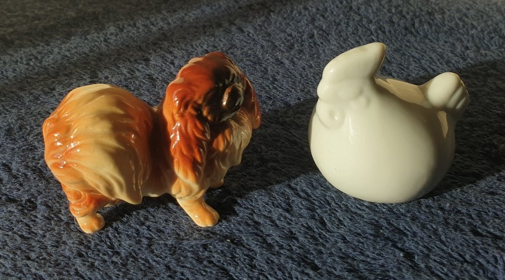 6 letterbakbeeldjes kip,hondje,dans koppeltje,boer/klompjes, Verzamelen, Beelden en Beeldjes, Verzenden, Zo goed als nieuw, Overige typen