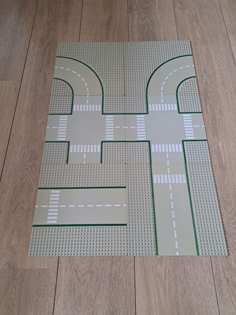Lego grondplaten vintage wegen (set van 6), Lego, Ophalen of Verzenden, Grondplaat, City
