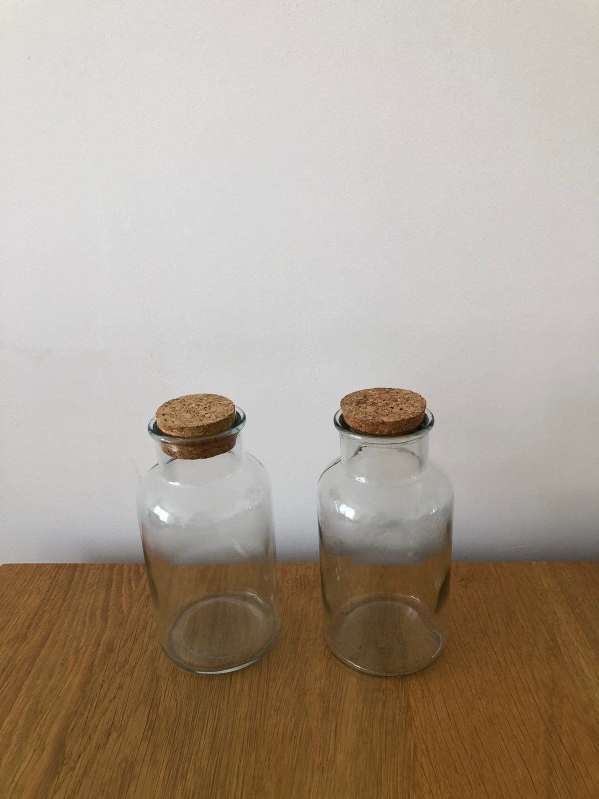 plantenterrarium met kurken deksel 2 stuks, Ophalen, Zo goed als nieuw