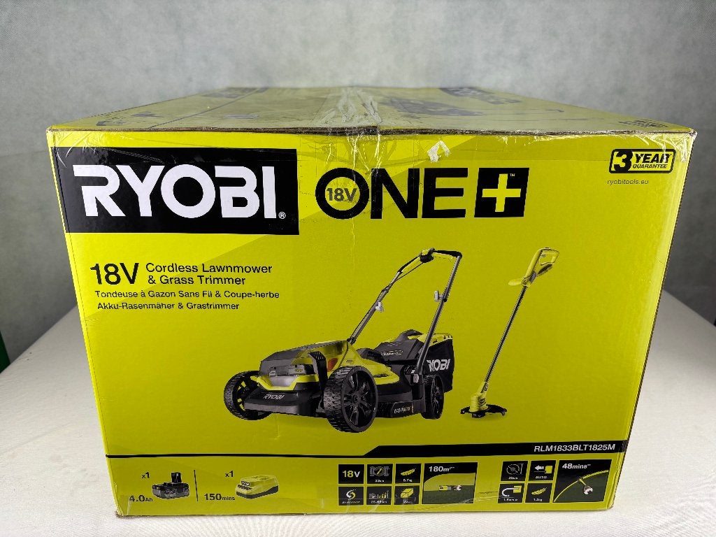 RYOBI ONE+ RLM1833BLT1825M Grasmaaier + Grastrimmer + Accu, Nieuw, Ophalen of Verzenden, Techtronic Industries GmbH, Max-Eyth-Straße 10 71364 Winnenden