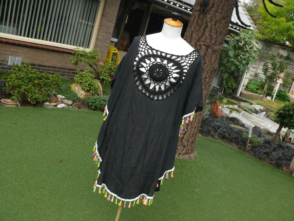Shein Ibiza tuniek v.o. bikini one size, Kleding | Dames, Zwart, Maat 42/44 (L), Ophalen of Verzenden, Zo goed als nieuw