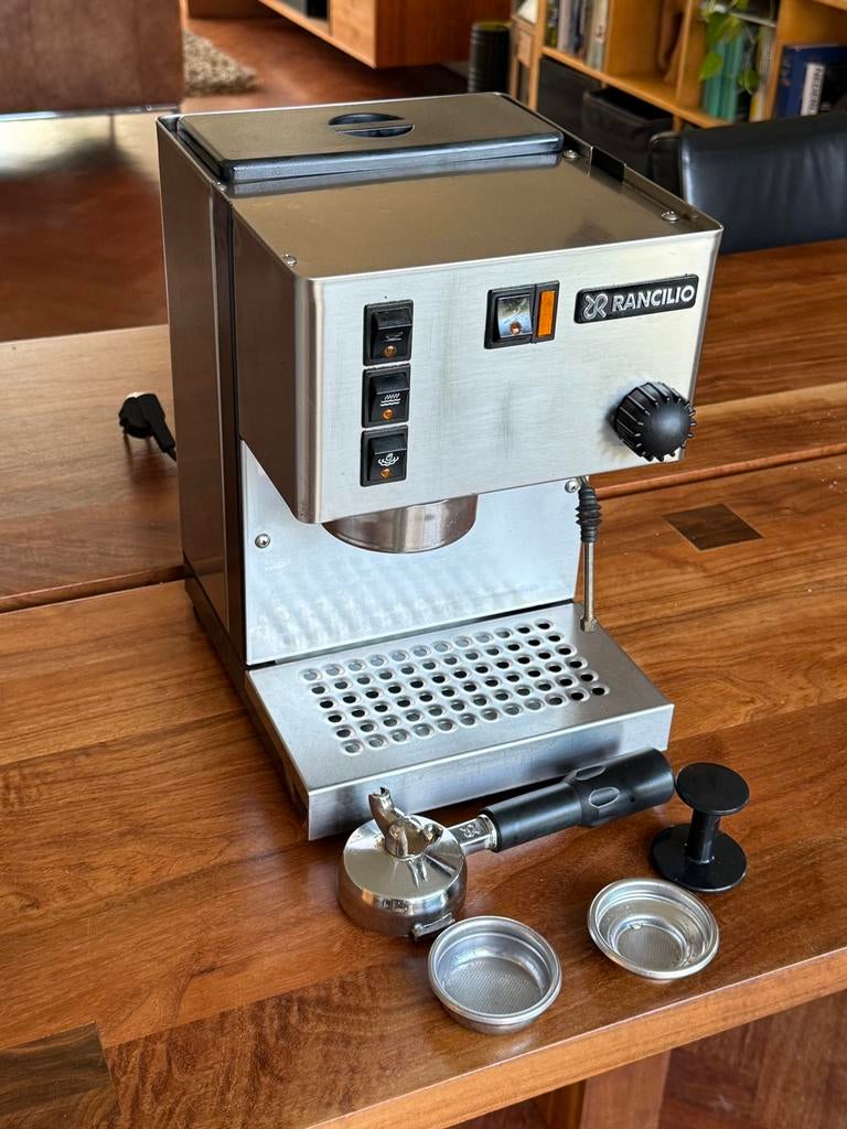 Rancilio Silvia espressomachine v2, Stoompijpje, Gebruikt, Espresso apparaat, Gemalen koffie