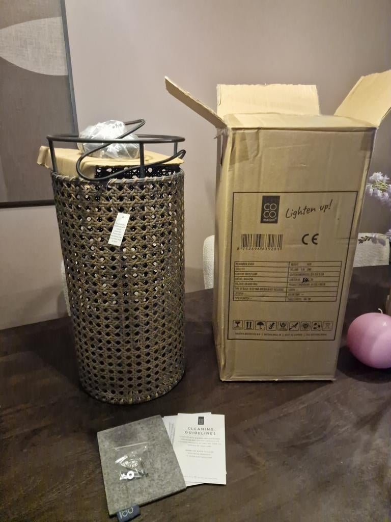 Gloednieuwe rotan hanglamp Coco Maison, Ophalen of Verzenden, Nieuw, Metaal, Minder dan 50 cm