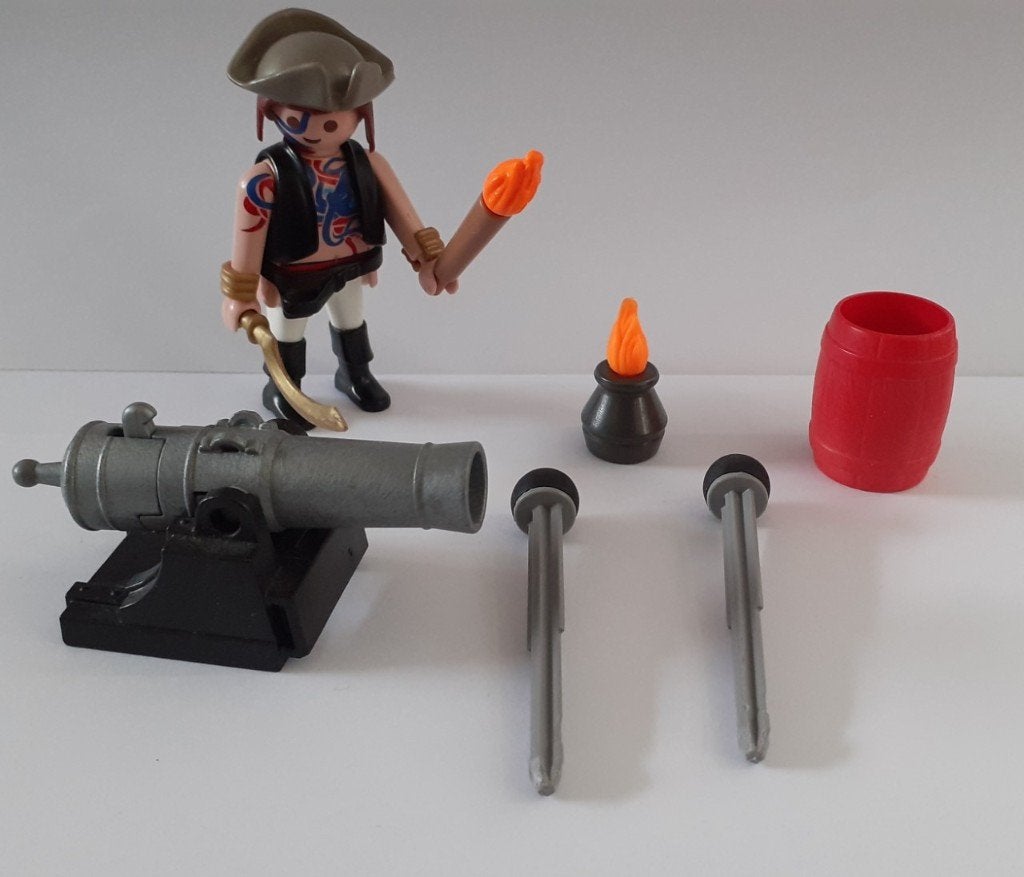 Playmobil 5413 Piraat met Kanon, Kinderen en Baby's, Speelgoed | Playmobil, Zo goed als nieuw, Complete set, Ophalen of Verzenden
