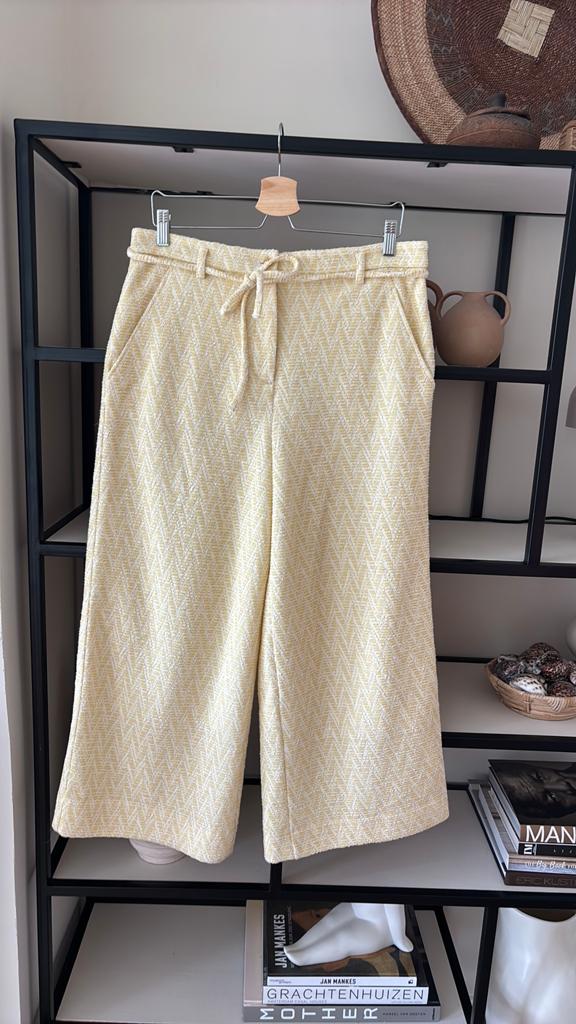VANILIA stretch bouqle zomer broek maat 42 nieuw, Geel, Maat 42/44 (L), Nieuw, Ophalen of Verzenden