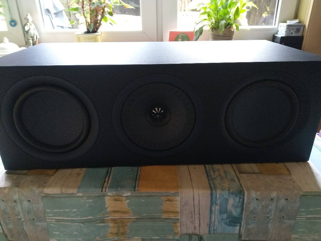 KEF Q650c Center Speaker – Zwart (incl. Grille), 120 tot 150 watt, Ophalen of Verzenden, Zo goed als nieuw, KEF