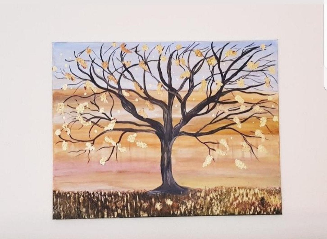 Schilderij GOLDEN TREE 70X90, Ophalen