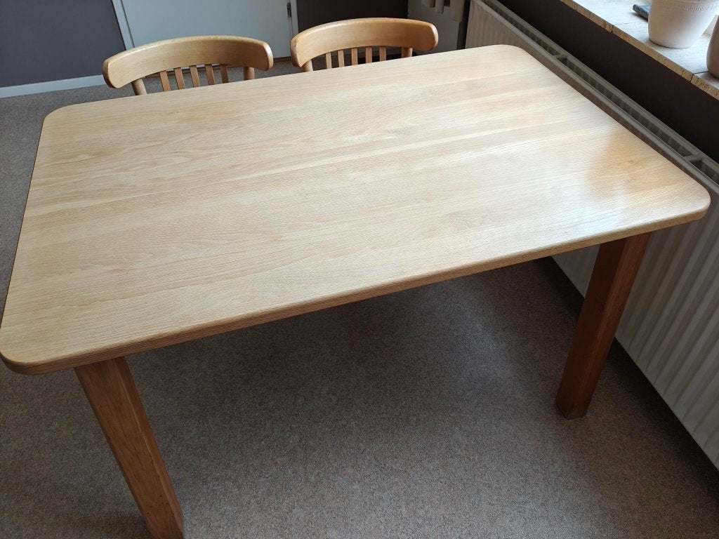 Eettafel / keukentafel licht eiken, Huis en Inrichting, Tafels | Eettafels, Ophalen, Gebruikt, 100 tot 150 cm, Eikenhout