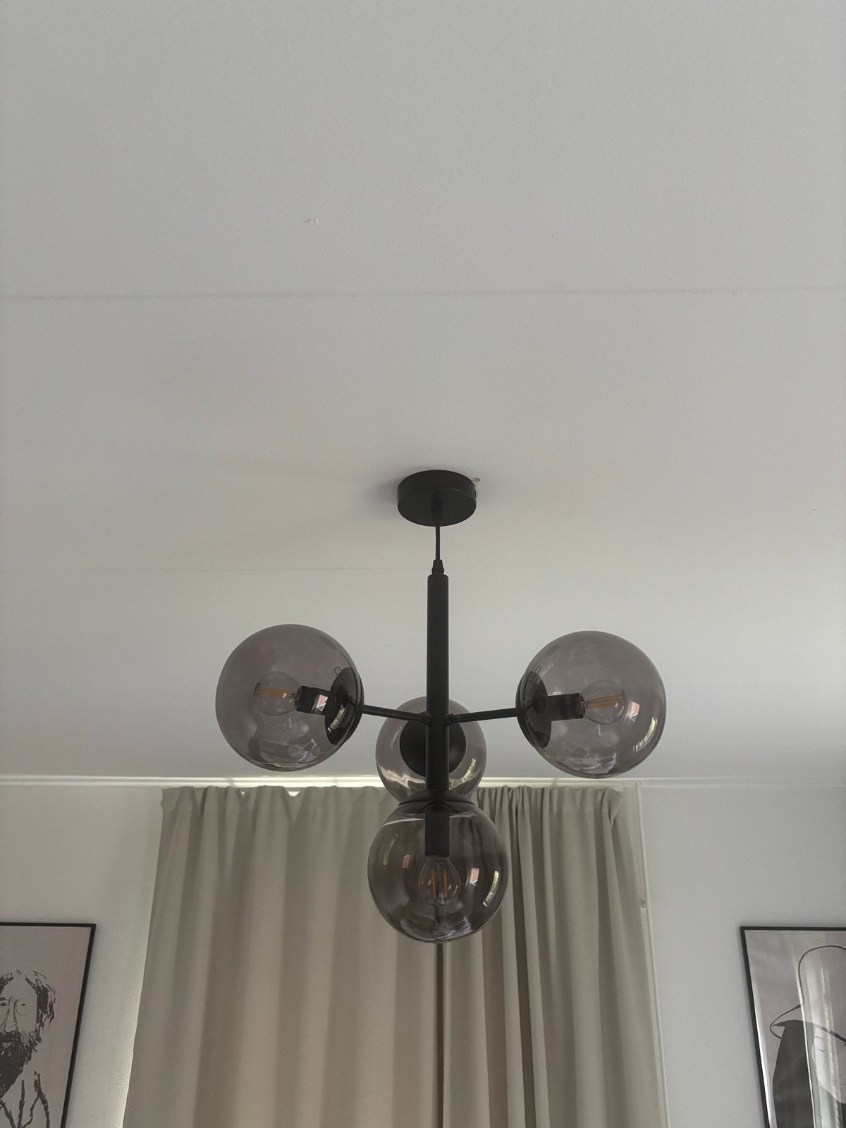 Plafondlamp Hotel Chique met Grijze Bollen, Modern, E14 (klein), Dimbaar, Grijs