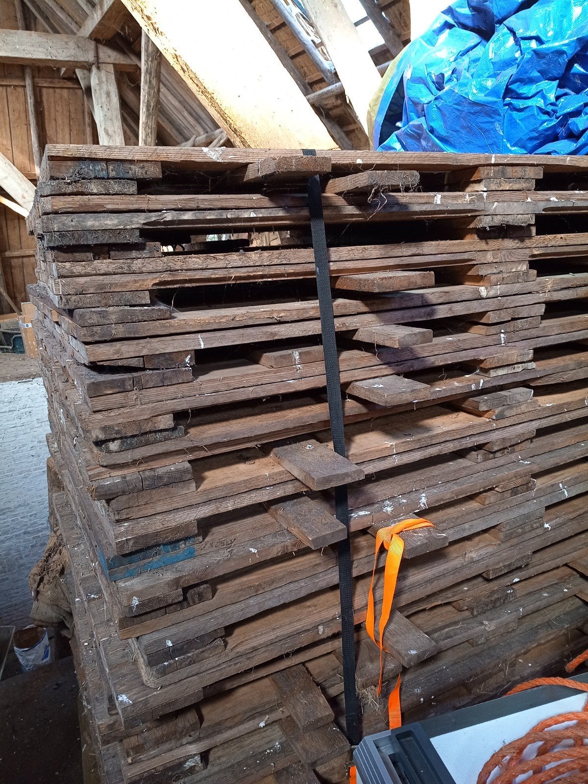 Steigerhouten vloerdelen voor tent, ca. 60 m2, Doe-het-zelf en Verbouw, Gebruikt, 25 tot 50 mm, Ophalen of Verzenden, 200 tot 250 cm