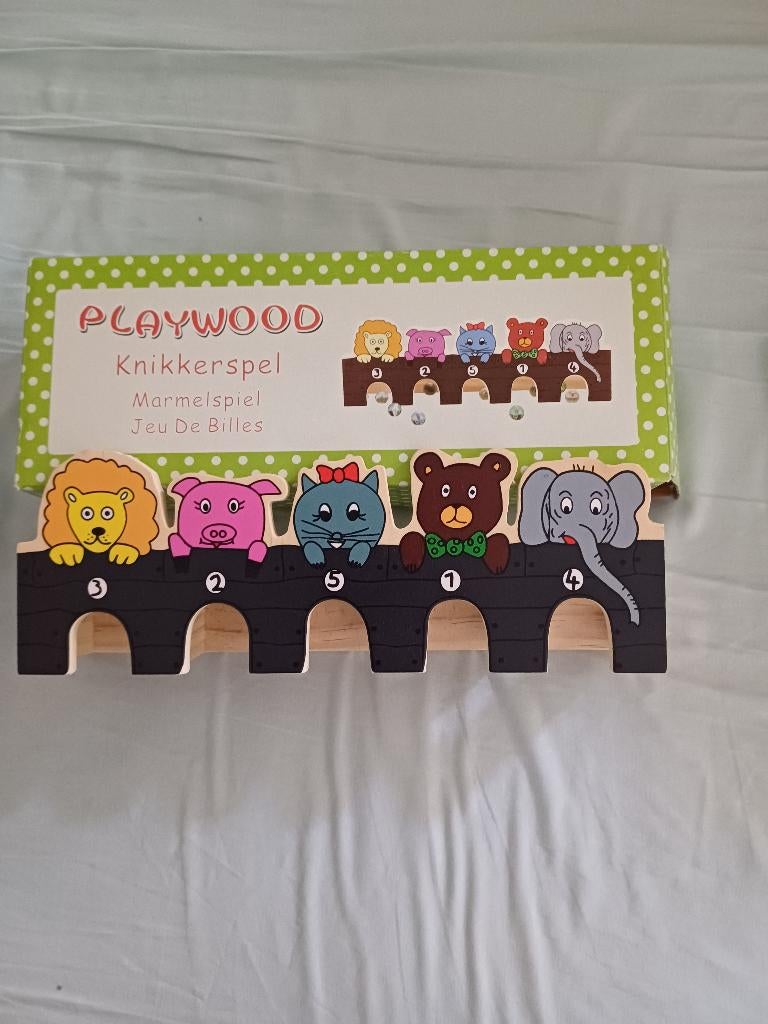Playwood knikkerspel kinderspeelgoed, Kinderen en Baby's, Speelgoed | Educatief en Creatief, Ophalen of Verzenden, Zo goed als nieuw