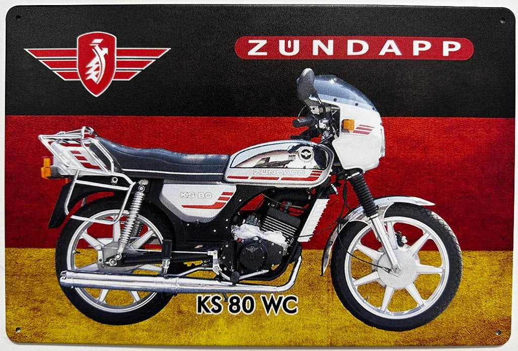 Zundapp KS80 reclamebord van metaal wandbord decoratie deco, Info@deconoord.nl, Deco Noord, Nieuw, Ophalen of Verzenden