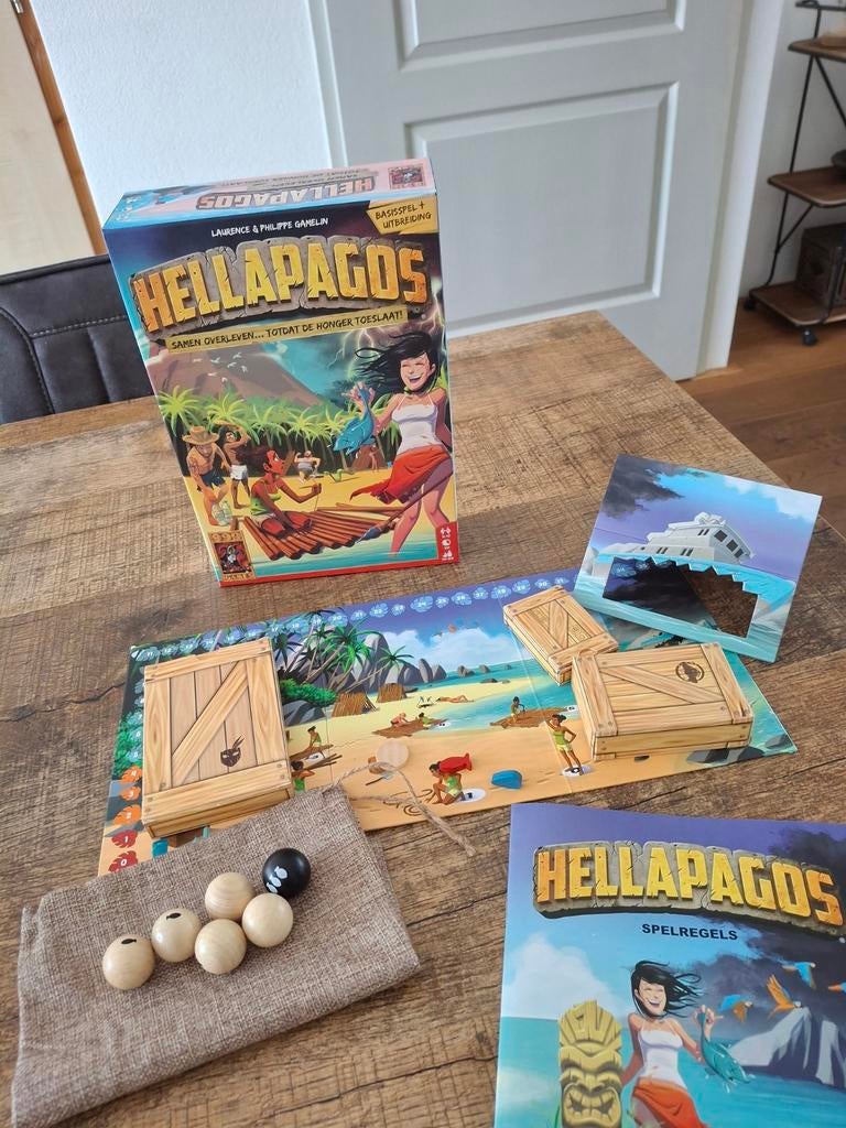 Hellapagos basisspel met uitbreiding, Ophalen of Verzenden, Zo goed als nieuw