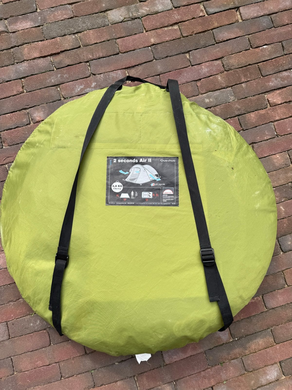 Quechua 2 Seconds Air II Pop-up Tent - 2 Personen, Ophalen of Verzenden, Gebruikt, Tot en met 2