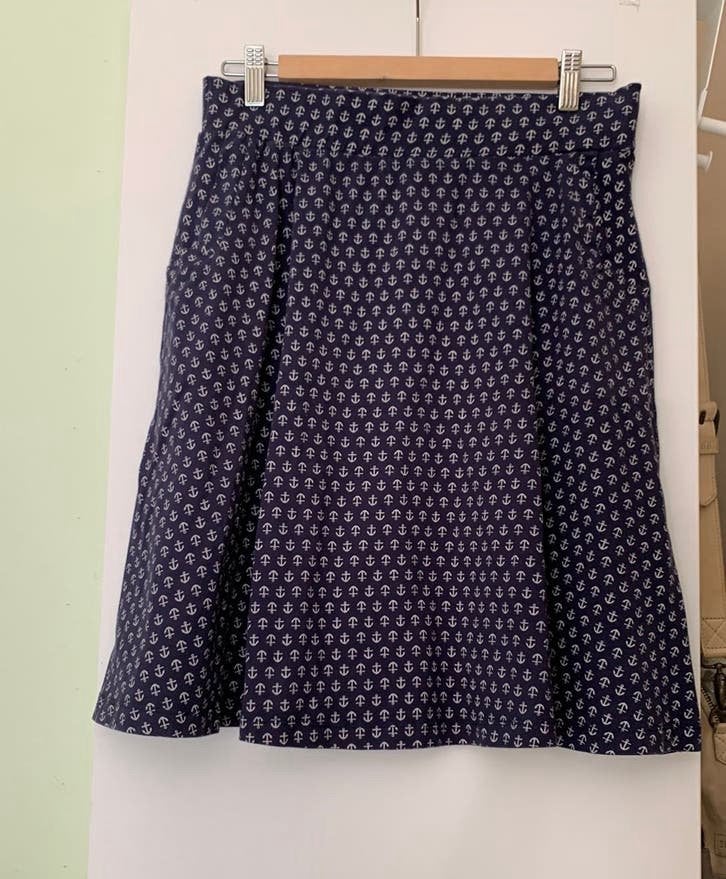 King Louie blauwe rok M, katoen elastan met 2 zakken blauw, Kleding | Dames, Maat 38/40 (M), Blauw, Ophalen of Verzenden, Knielengte