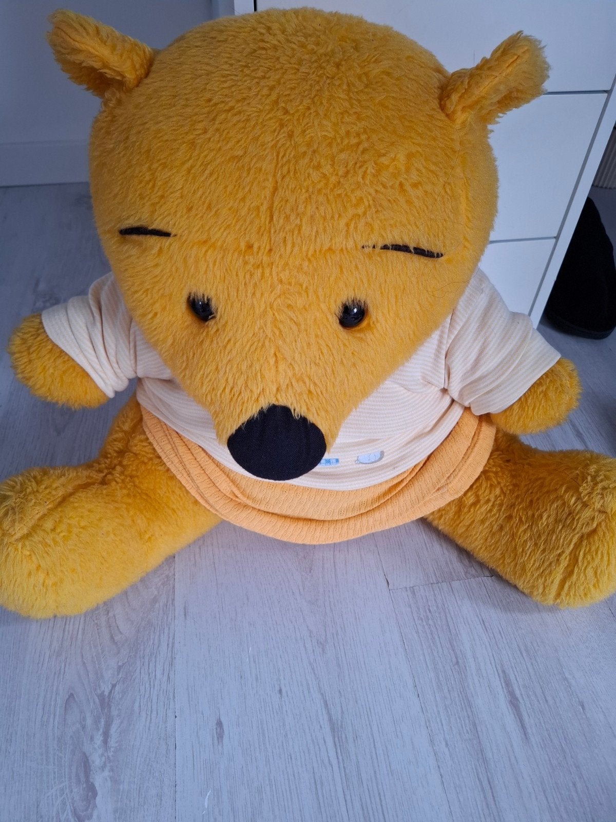 Grote gele knuffelbeer, Kinderen en Baby's, Speelgoed | Knuffels en Pluche, Ophalen, Overige merken, Beer, Zo goed als nieuw
