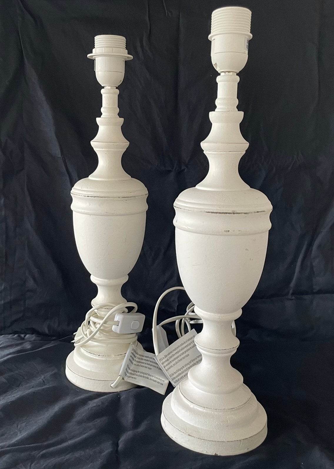 2 brocante houten lampenvoeten, Huis en Inrichting, Ophalen of Verzenden, Zo goed als nieuw