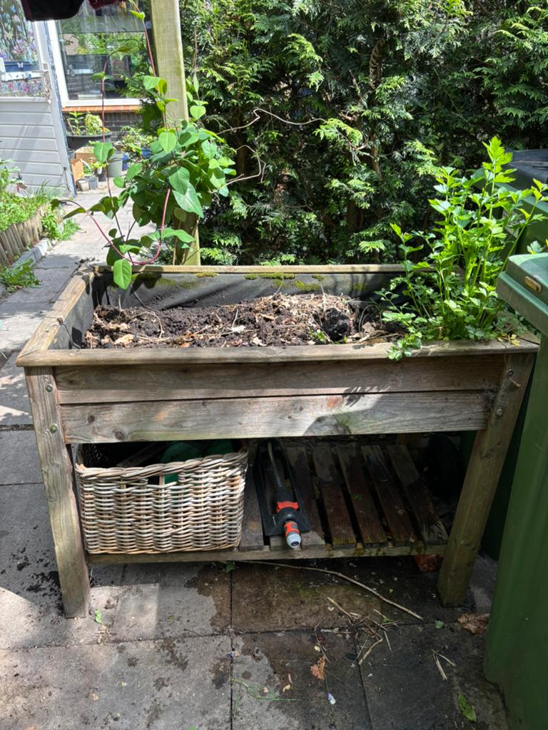 Moestuin tafel, Ophalen, Gebruikt, 60 tot 100 cm, 60 cm of meer