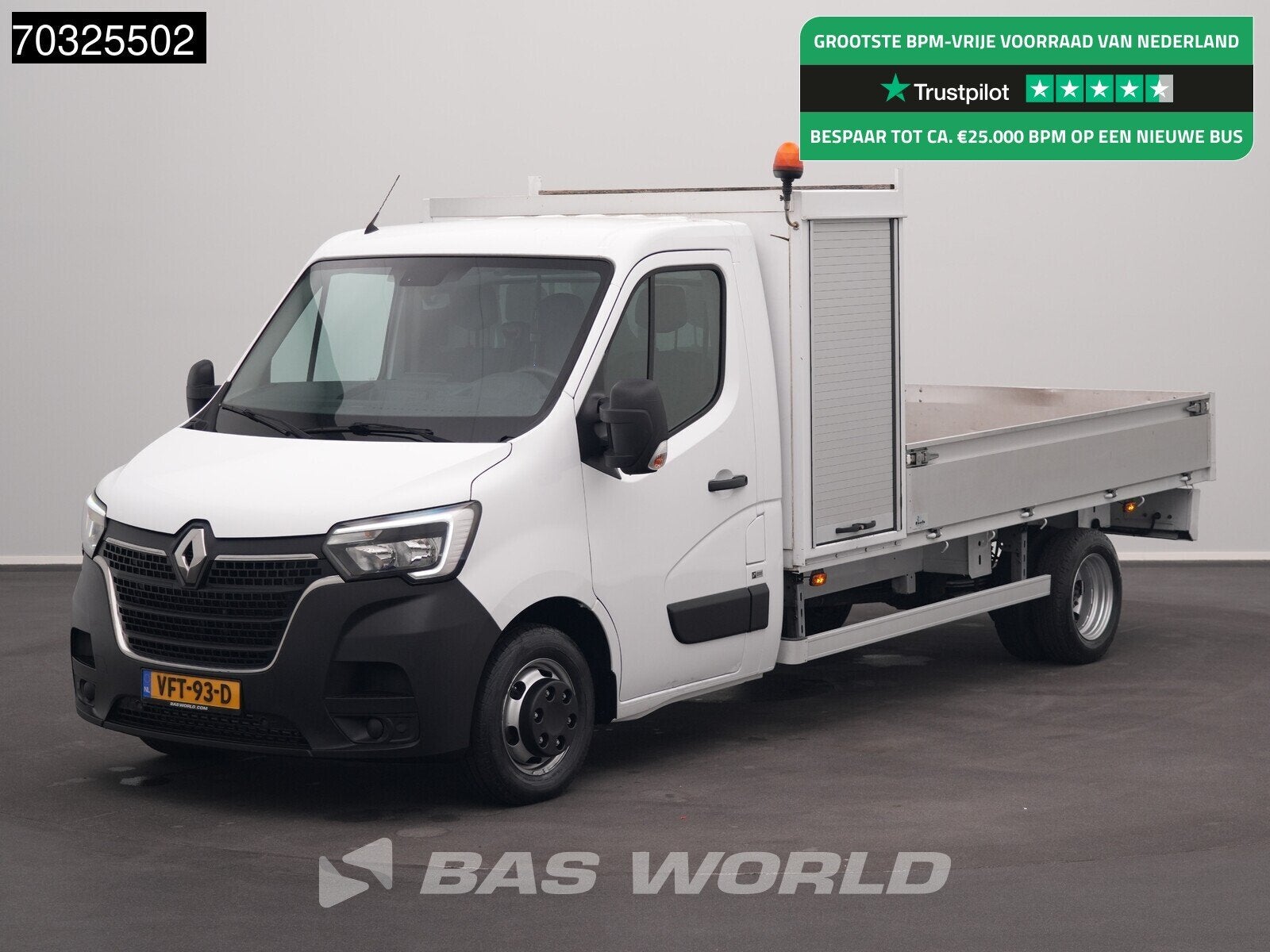 Renault Master 145PK Open Laadbak Dubbellucht Trekhaak LED A, Stof, Gebruikt, Euro 6, Renault