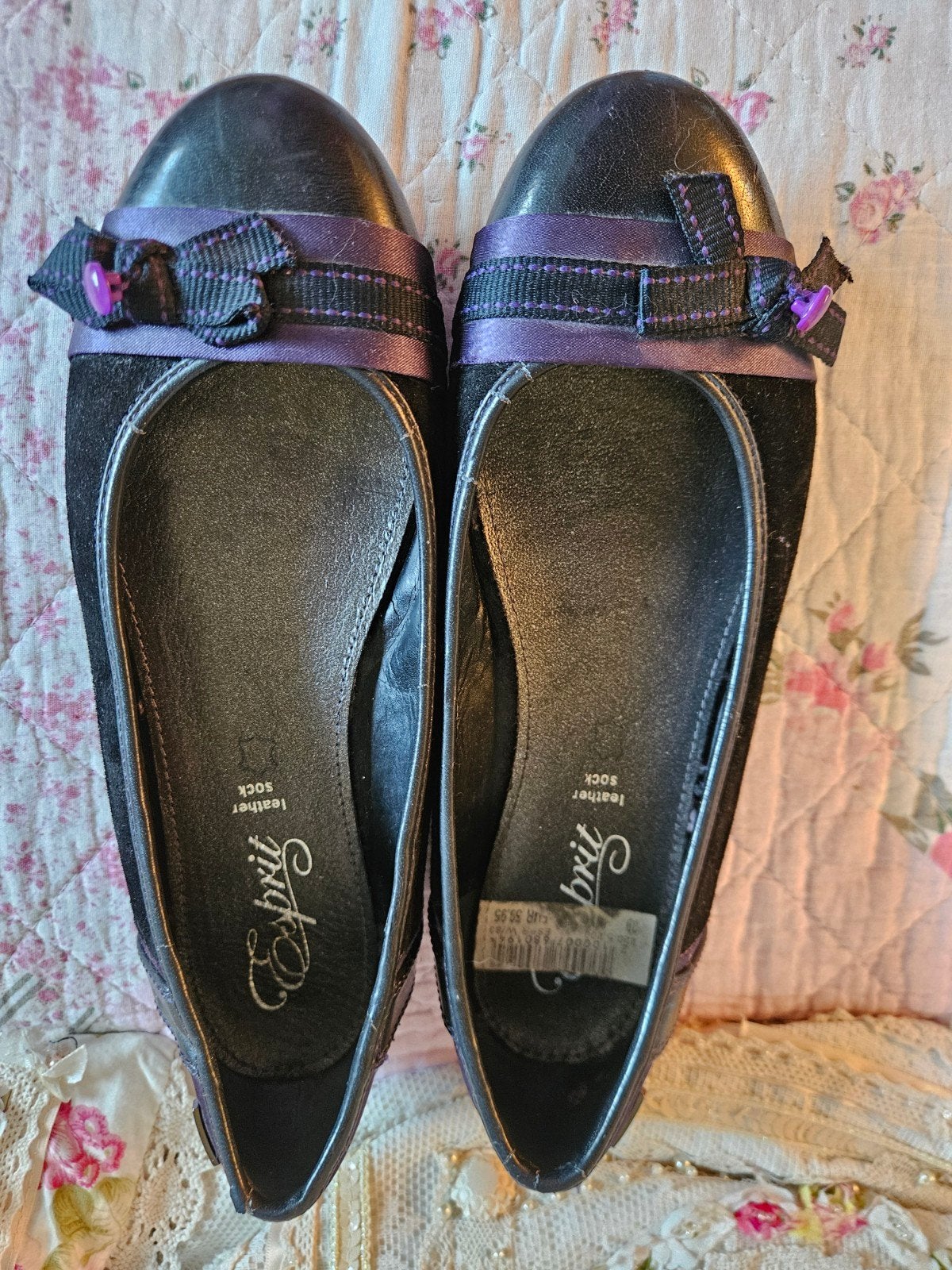 Esprit Ballerina's maat 38 zwart/paars, Kleding | Dames, Schoenen, Zwart, Gedragen, Esprit, Ballerina's