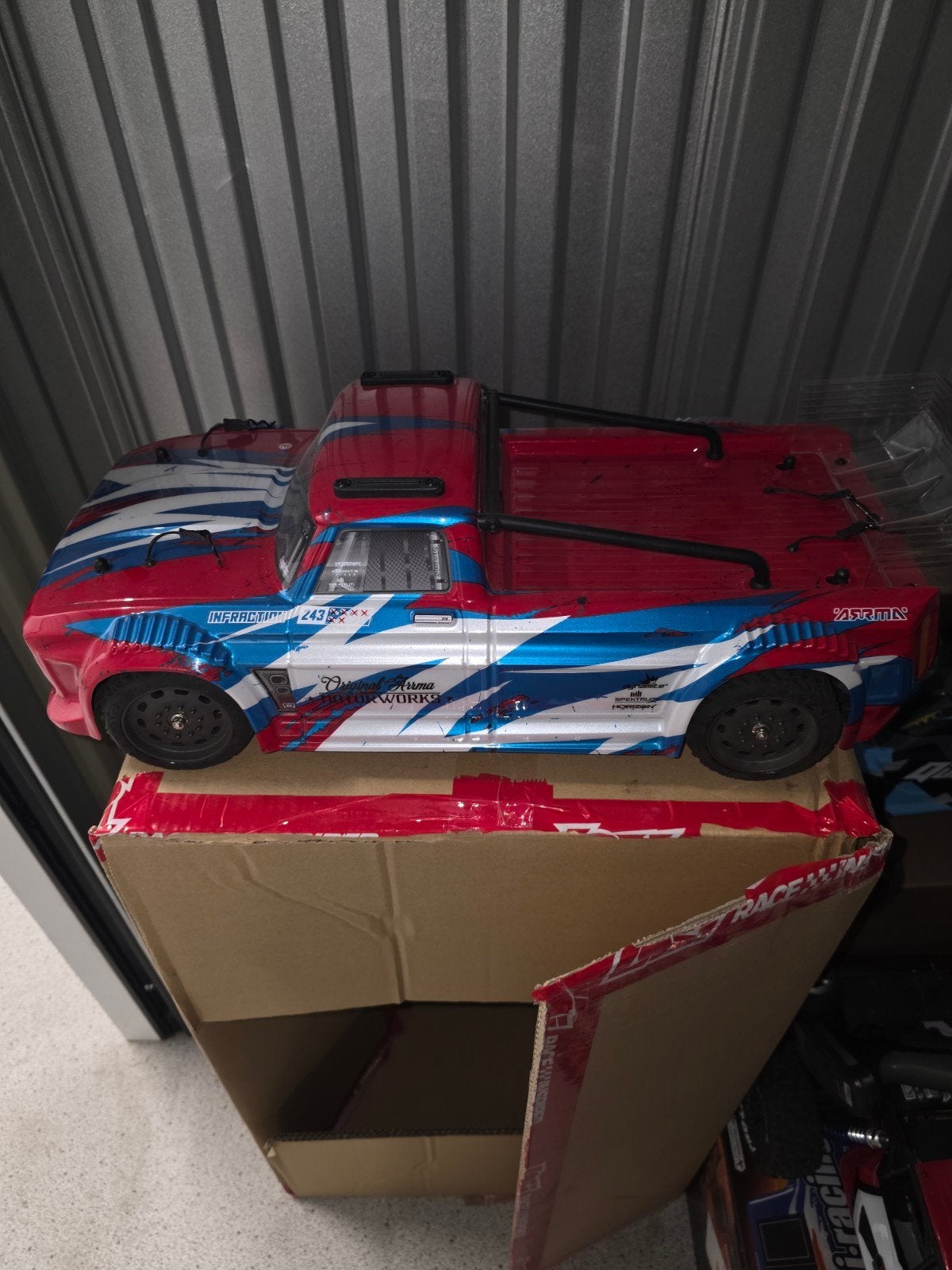 ARRMA Infraction 4x4 3S BLX RC Auto met Zender, Elektro, Gebruikt, Ophalen of Verzenden, Auto onroad