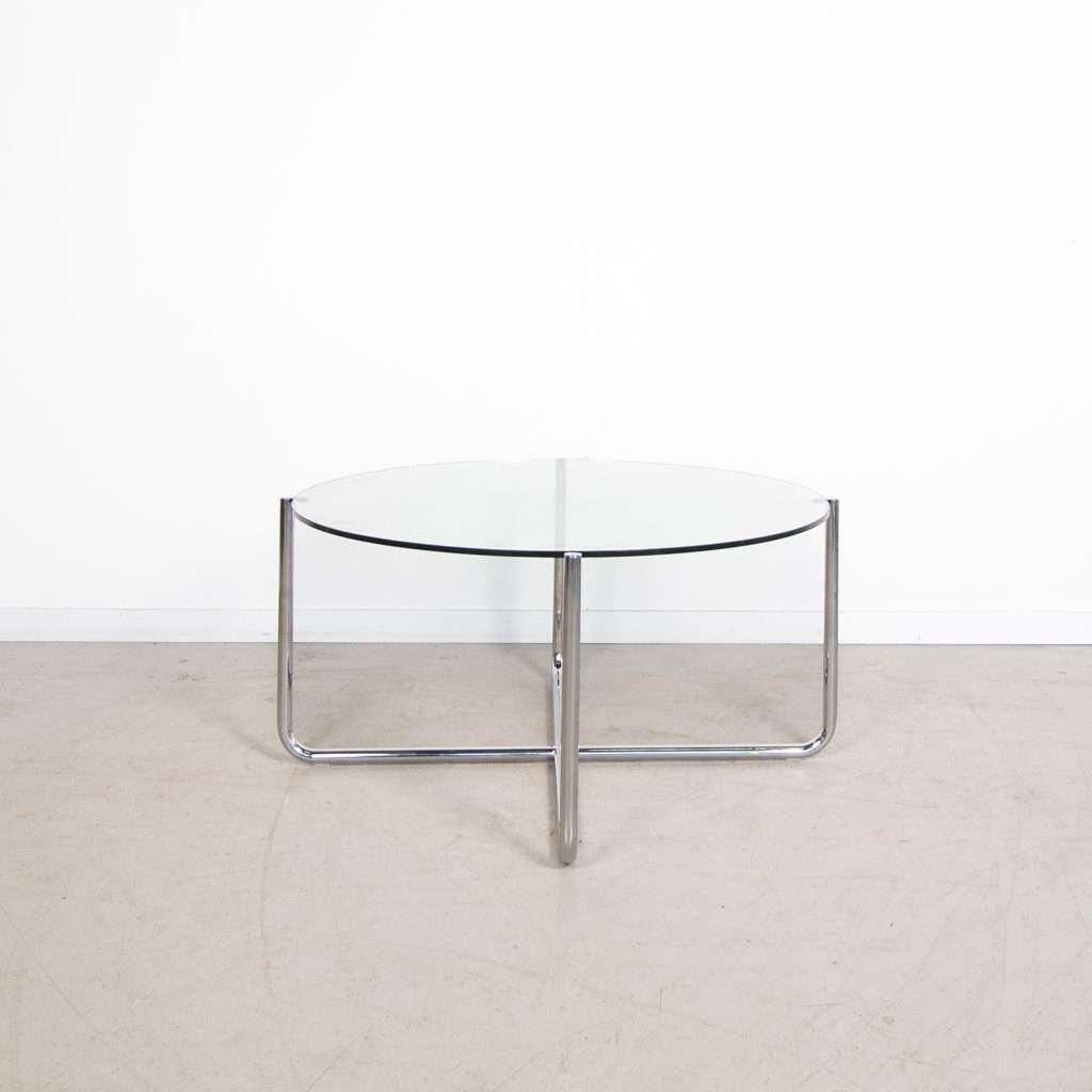 Gispen Today 417 Salontafel Glas/Chroom, 75 cm of meer, Niet ingevuld, Niet ingevuld, 45 tot 60 cm