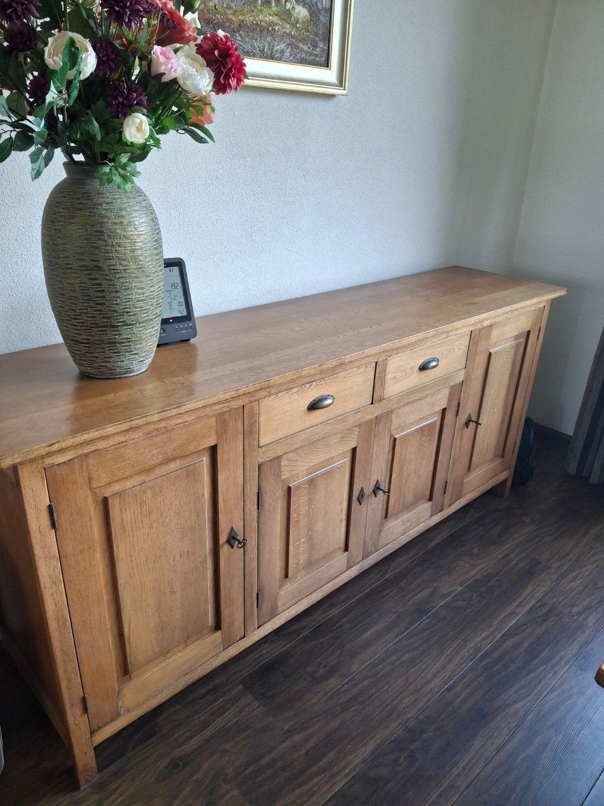 Zeer mooie set blank antiek tv kast, buffetkast, dressoir et, Ophalen, Gebruikt, 50 tot 100 cm, Glas