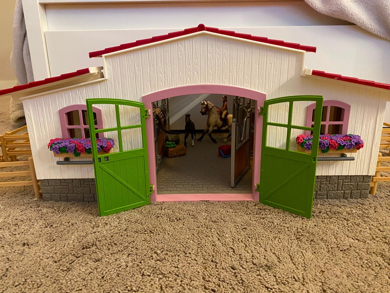 schleich horse Club manege met ruiter en paarden, Ophalen of Verzenden, Gebruikt