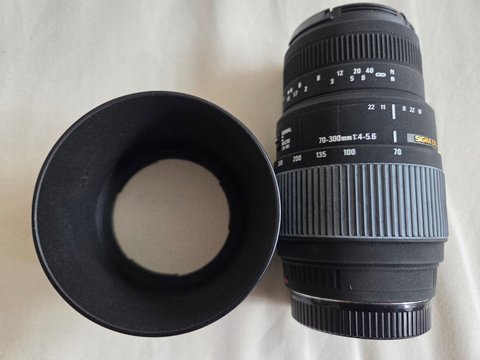 Sigma 70-300mm f/4-5.6 DG Macro lens met zonnekap voor sony, Gebruikt, Sigma, Overige vattingen, Macrofunctie