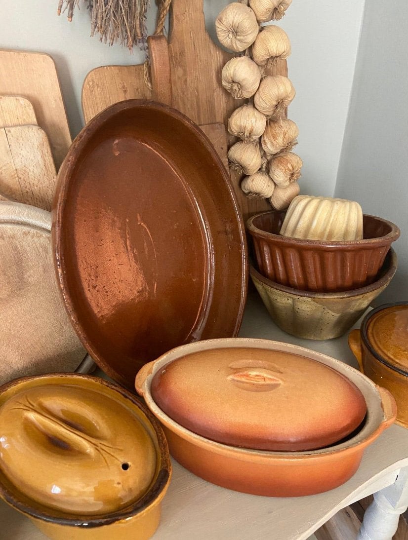 Brocante* oude,franse ovenschaal, Ophalen of Verzenden, Gebruikt