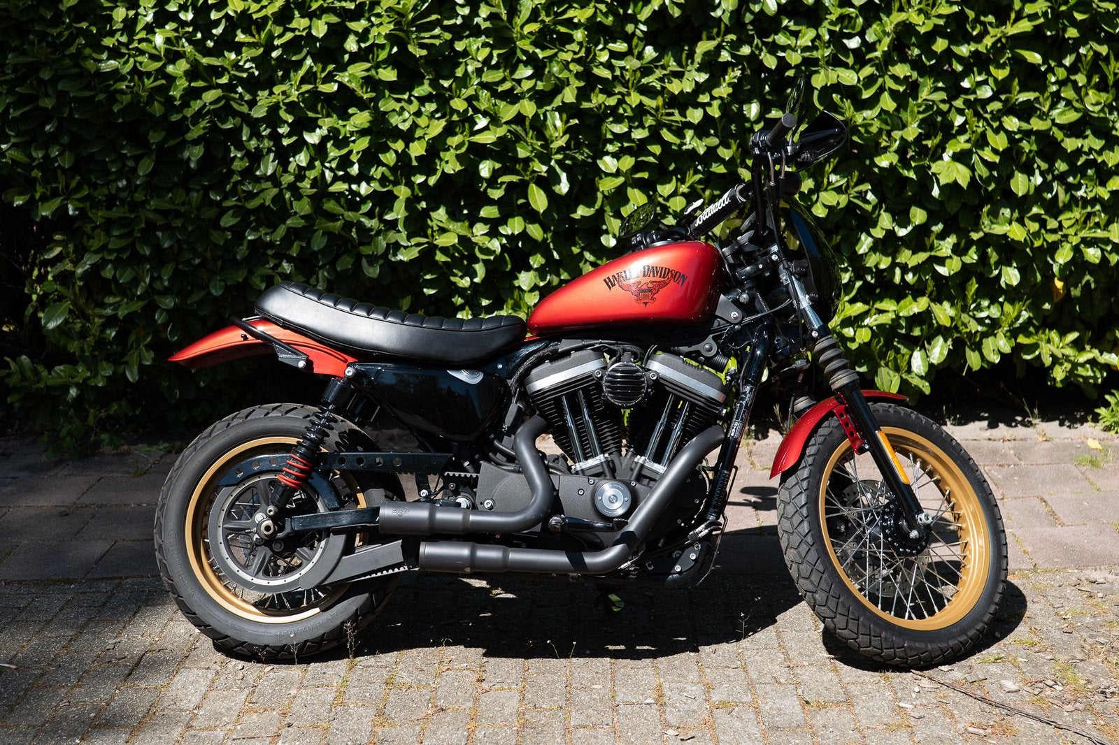 Harley Davidson Sportster 883 iron Custom scrambler build, Motoren, 2 cilinders, Occasion, Meer dan 35 kW, 1200 cc