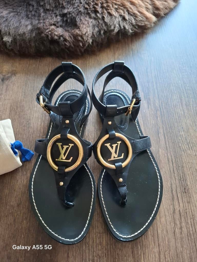 Originele Louis Vuitton Sandalen Zwart Maat 39, Ophalen of Verzenden