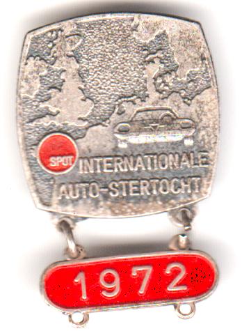 Internationale auto ster tocht 1972 . vintage broche, Verzenden, Zo goed als nieuw, Transport