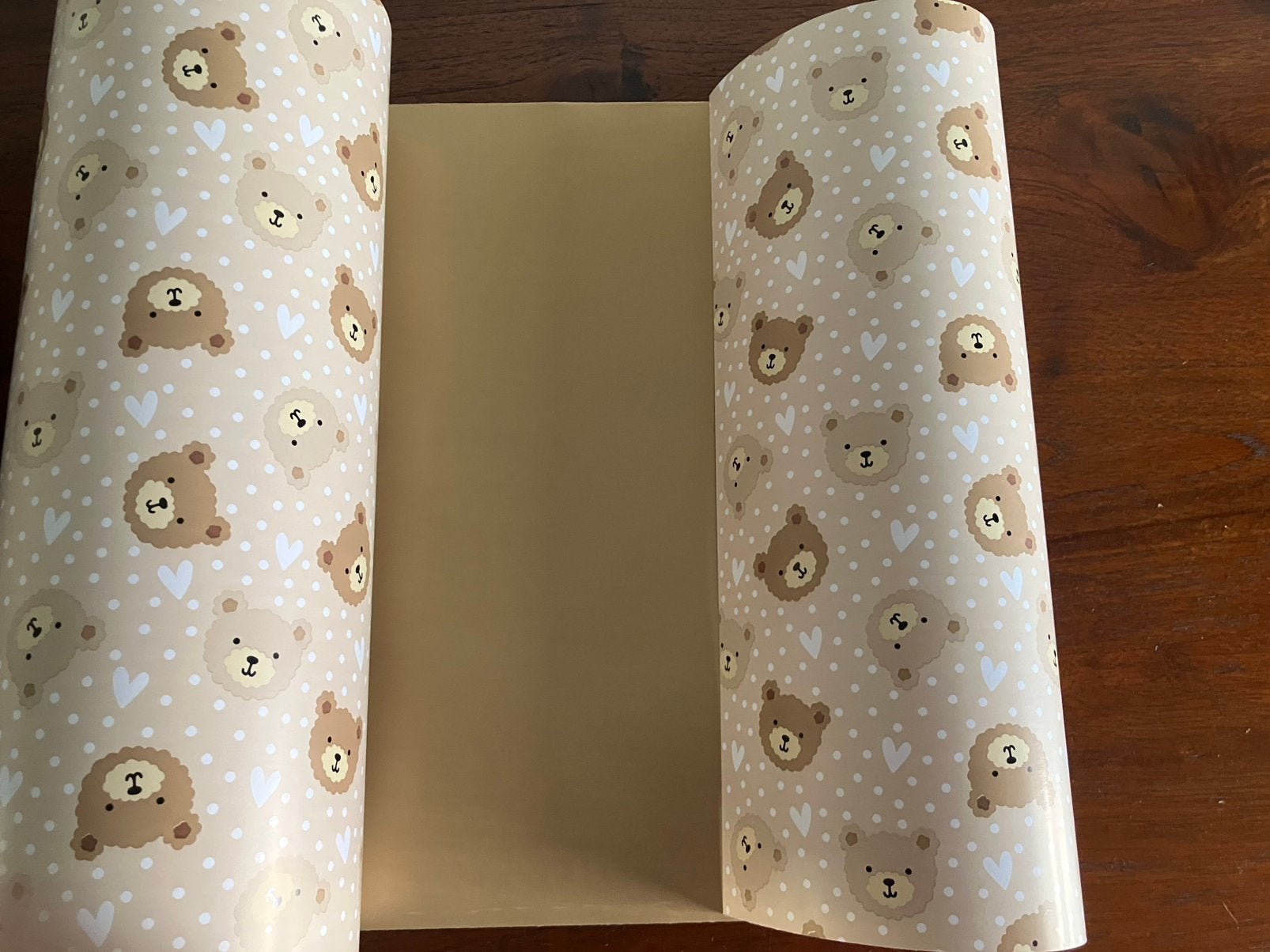 Dubbelzijdig Cadeaupapier beertjes geboorte baby, Diversen, Cadeaupapier, Ophalen of Verzenden, Nieuw