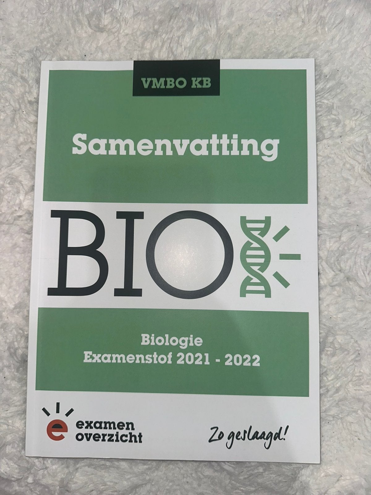 ExamenOverzicht Samenvatting Biologie – VMBO KB 2021-2022, Ophalen of Verzenden, Zo goed als nieuw, VMBO, Biologie