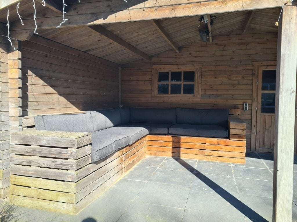 Loungeset met Kussens, Tuin en Terras, Tuinsets en Loungesets, Ophalen, Gebruikt, 6 zitplaatsen, Loungeset