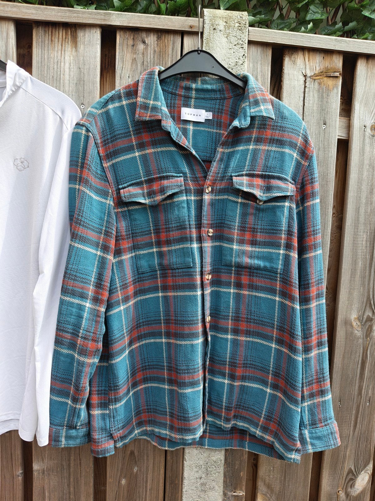 Topman geruit flanellen overhemd - Maat L, Meerkleurig, Ophalen of Verzenden, Halswijdte 41/42 (L), Topman