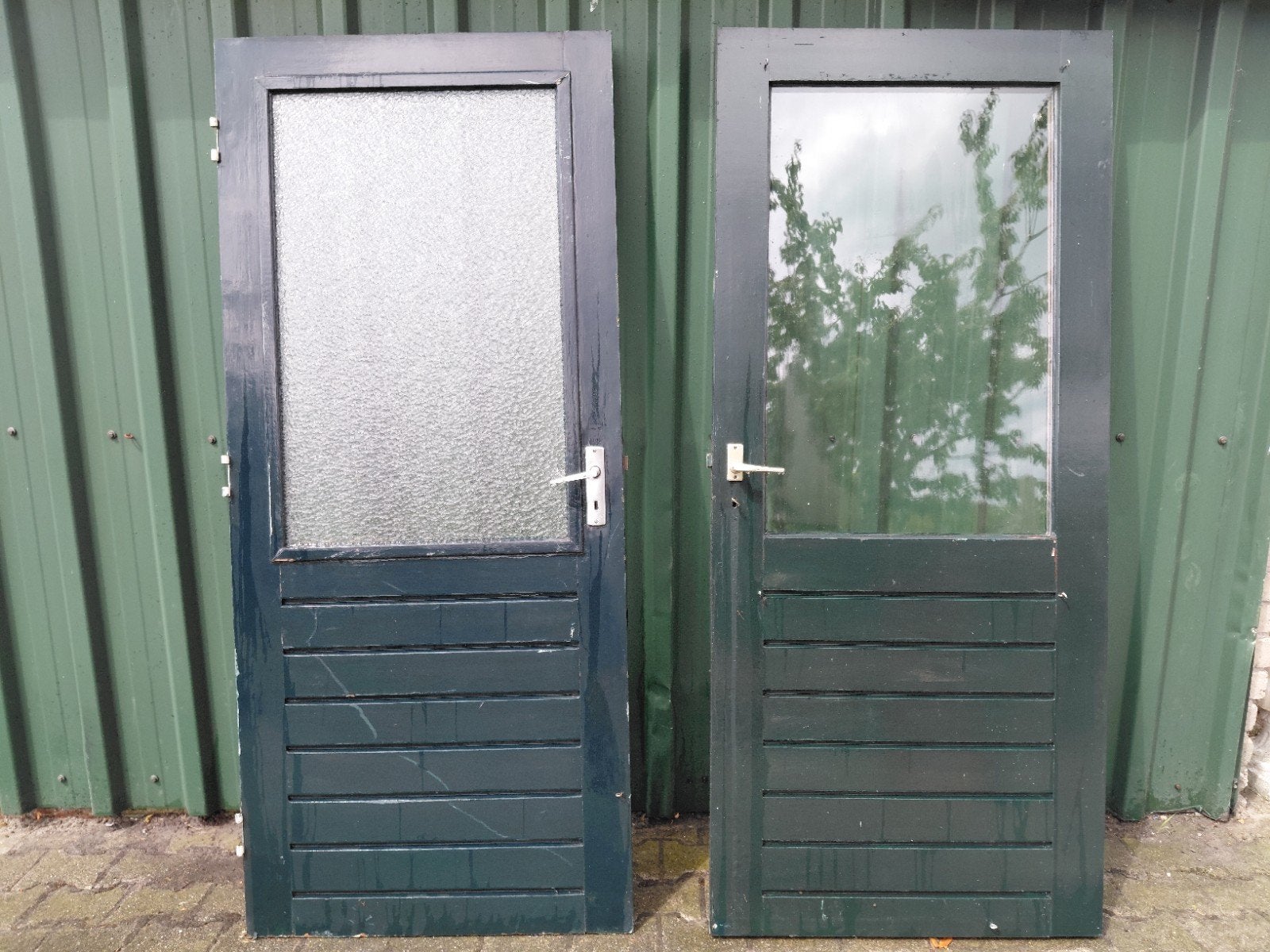 hardhout deuren, Ophalen of Verzenden, Gebruikt, Hout, 2 meter of meer