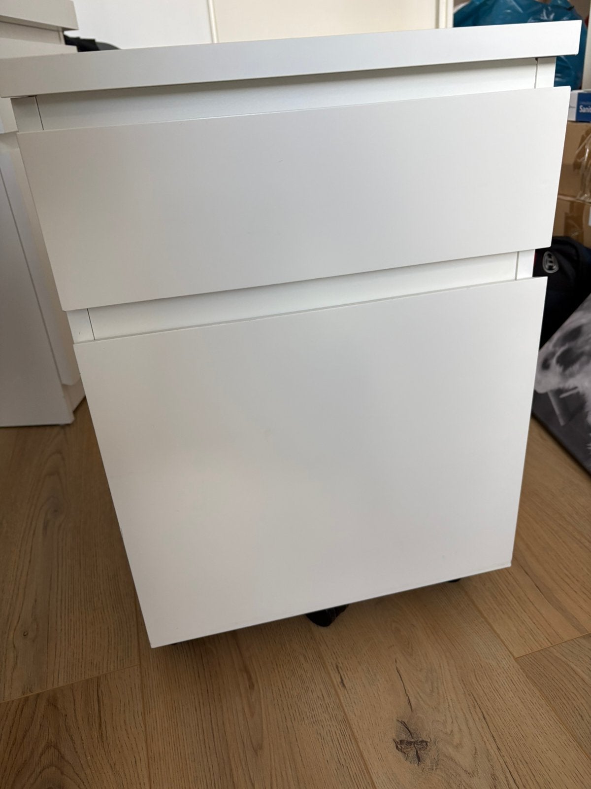 IKEA Malm ladeblok op wieltjes wit, Ophalen, Zo goed als nieuw