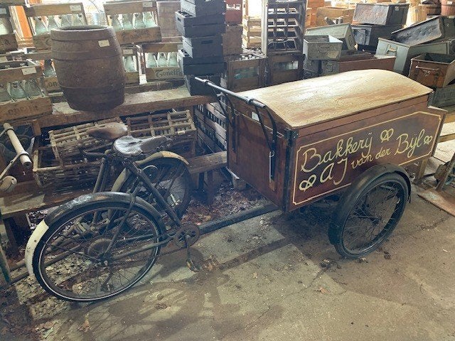 Antieke bakfiets 'Bakkerij A.J. van der Bijl' - Vintage, Terugtraprem, Gebruikt, Goederen, Barrelatelier