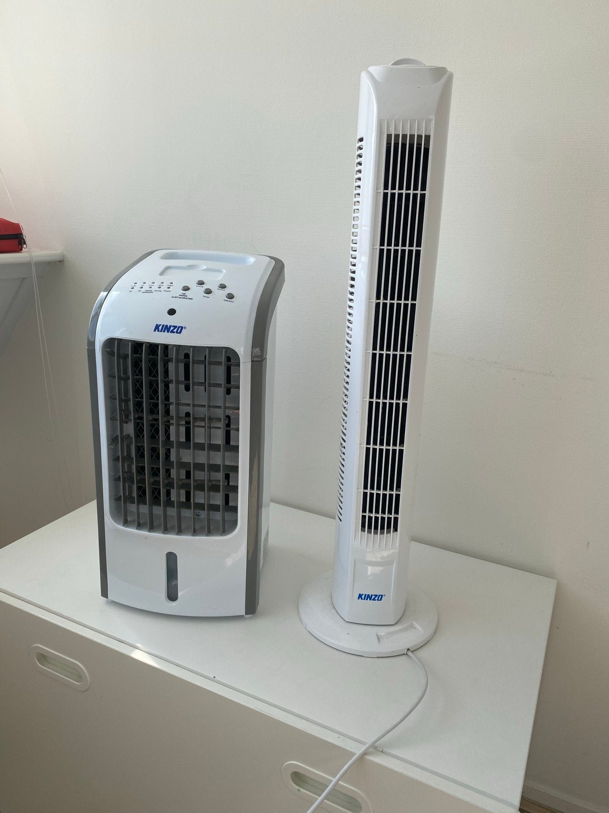 Kinzo Torenventilator en Luchtkoeler Set, Witgoed en Apparatuur, Ventilatoren, Ophalen, Gebruikt, Torenventilator