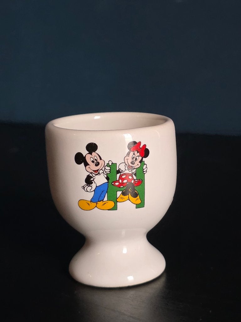 Disneyland Paris Mickey Minnie eierdop, Gebruikt, Disney, Beeldje of Figuurtje, Onbekend