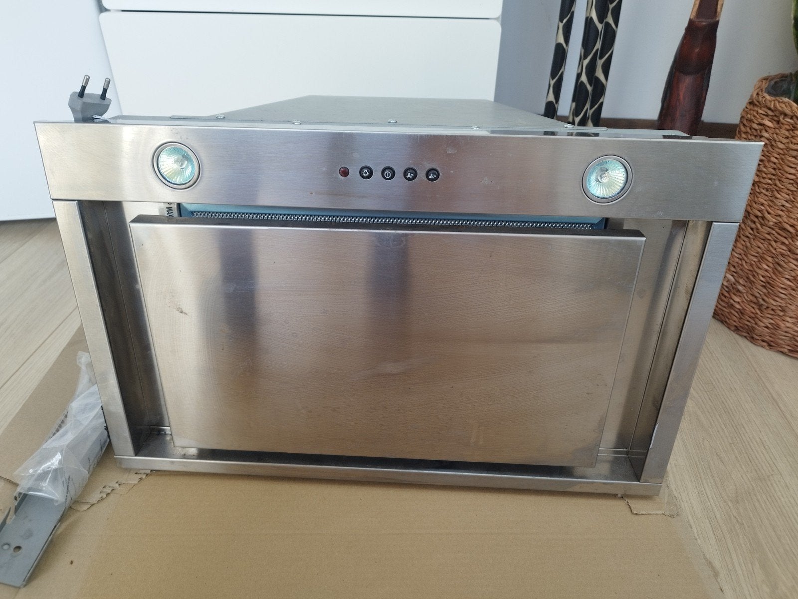 Inbouw Afzuigkap IKEA RVS te Koop, Ophalen, Zo goed als nieuw, 200 tot 400 m³ per uur, Onderbouw afzuigkap