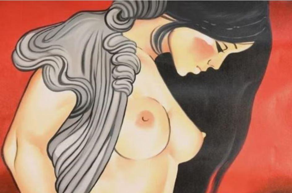schilderij naakt op canvas van Dohnal, Ophalen