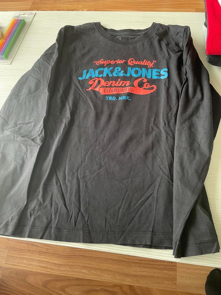 Jack & Jones Denim Co. Longsleeve T-shirt Zwart, Ophalen of Verzenden, Gebruikt, Jongen, Shirt of Longsleeve