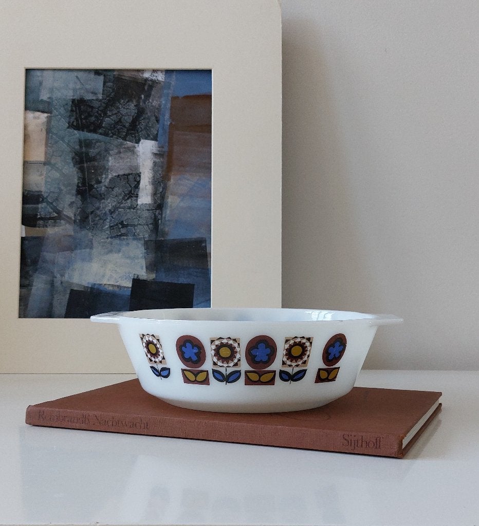 Vintage JAJ England Pyrex "Indiana" ovenschaal, Ophalen of Verzenden