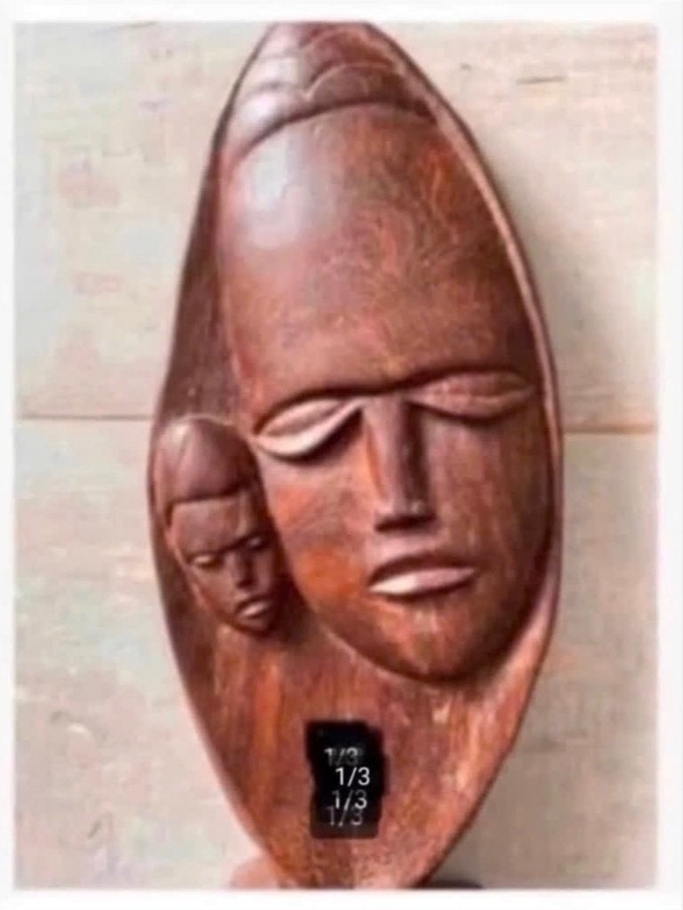 Prachtig houten beeld, Maria met kind, 17 x 7 cm, Antiek en Kunst, Ophalen of Verzenden