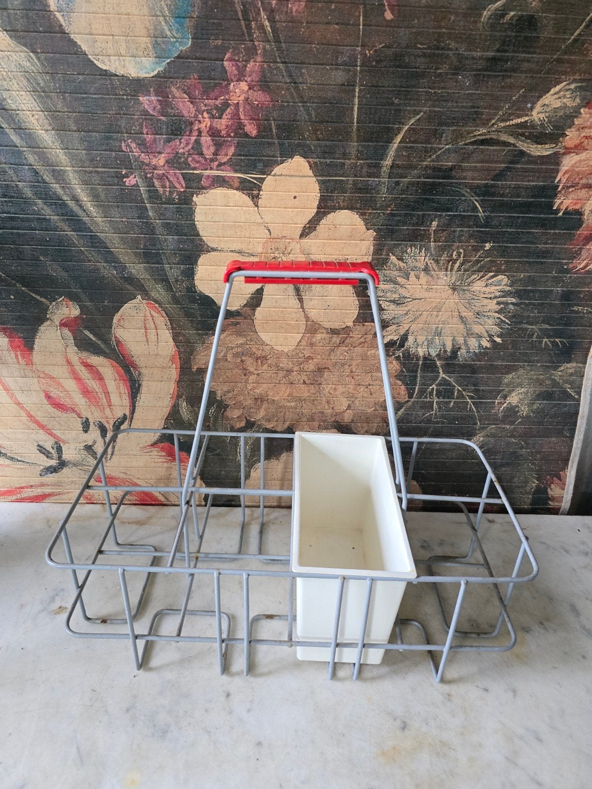Vintage metalen flessenrek, Ophalen of Verzenden