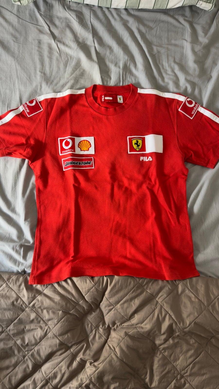 Ferrari F1 2004 Fila T-shirt - Officieel Team - Made in Ital, Ophalen of Verzenden, Zo goed als nieuw, Maat 52/54 (L), Rood