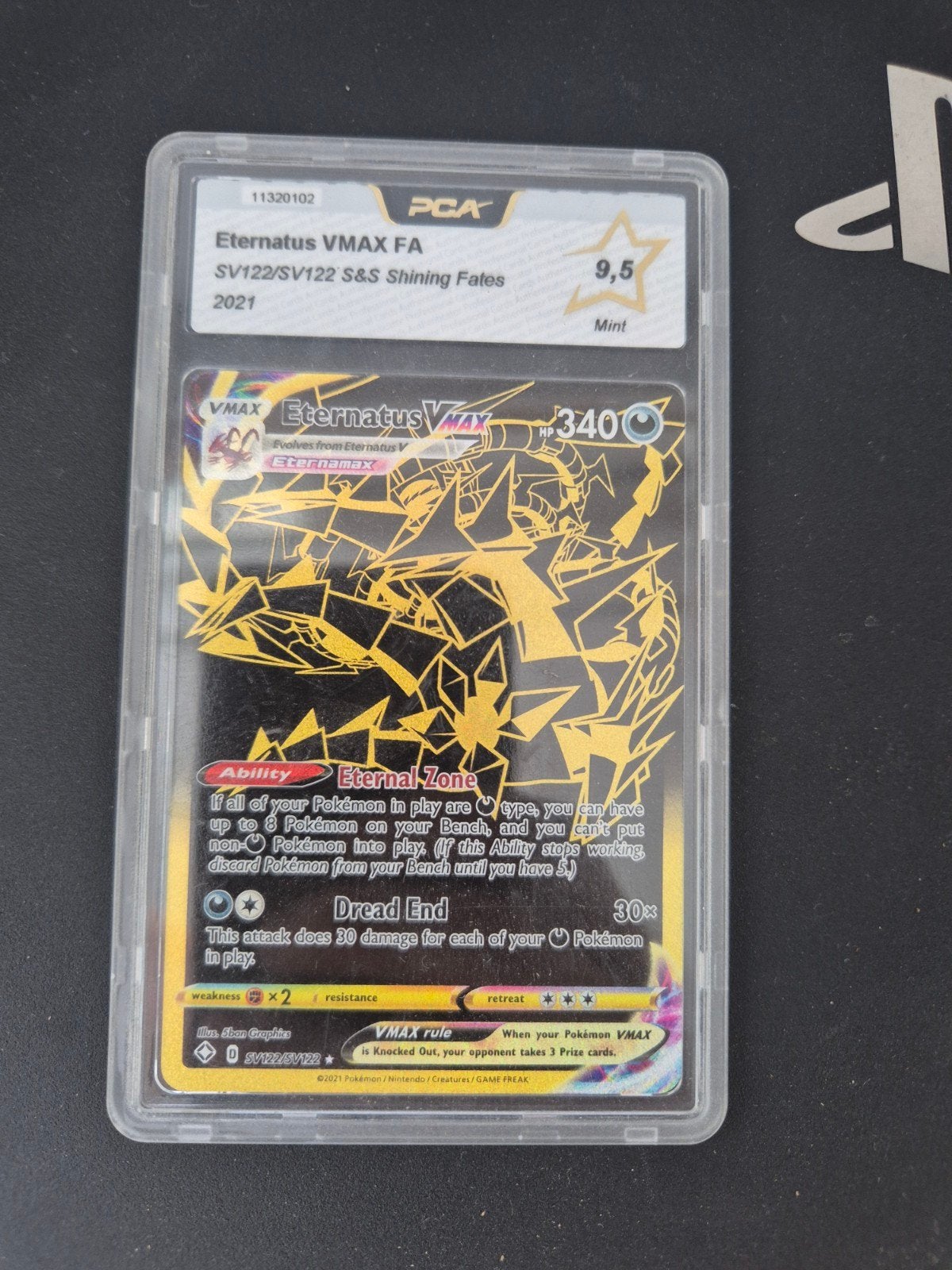 Eternatus VMAX FA PCA 9.5 Mint Pokémon Kaart, Hobby en Vrije tijd, Verzamelkaartspellen | Pokémon, Ophalen of Verzenden, Zo goed als nieuw
